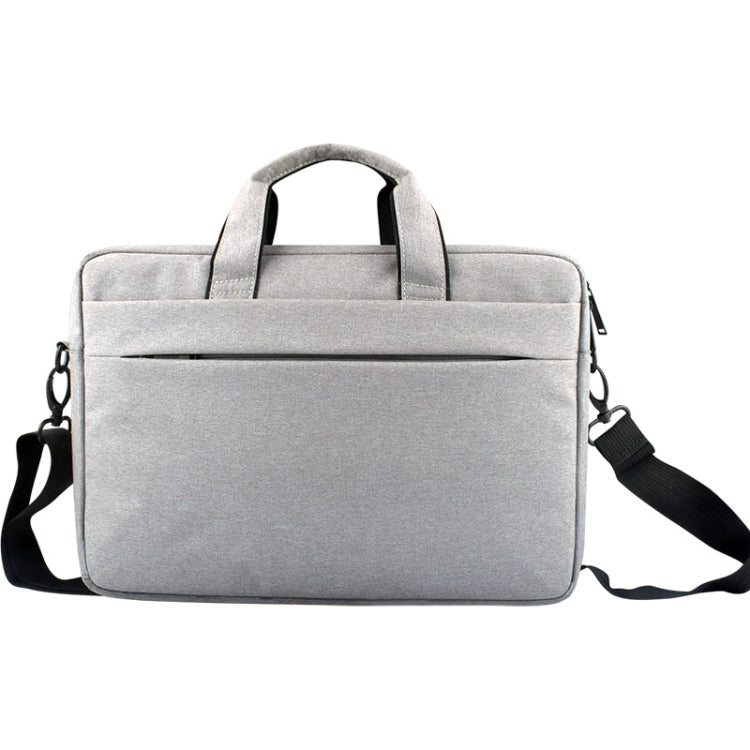 Breathable Wear-resistant Thin and Light Fashion Shoulder Handheld Zipper Laptop Bag with Shoulder Strap, For 14.0 inch and Below Macbook, Samsung, Lenovo, Sony, DELL Alienware, CHUWI, ASUS, HP (Grey) - 14.1 inch by PMC Jewellery | Online Shopping South Africa | PMC Jewellery | Buy Now Pay Later Mobicred