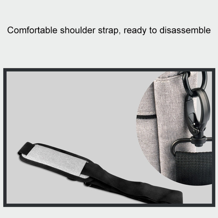 Breathable Wear-resistant Thin and Light Fashion Shoulder Handheld Zipper Laptop Bag with Shoulder Strap, For 14.0 inch and Below Macbook, Samsung, Lenovo, Sony, DELL Alienware, CHUWI, ASUS, HP (Grey) - 14.1 inch by PMC Jewellery | Online Shopping South Africa | PMC Jewellery | Buy Now Pay Later Mobicred