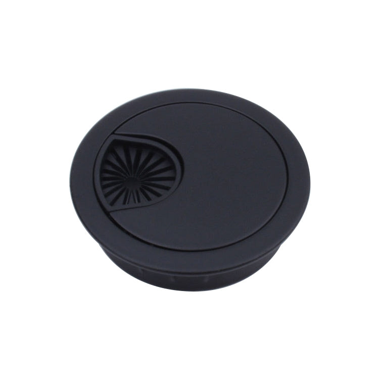 2 PCS Desk Computer Desktop Zinc Alloy Round Threading Box Hole Cover, Hole Diameter: 50mm  (Matte Black) - Furniture Accessories by PMC TechLife | Online Shopping South Africa | PMC TechLife