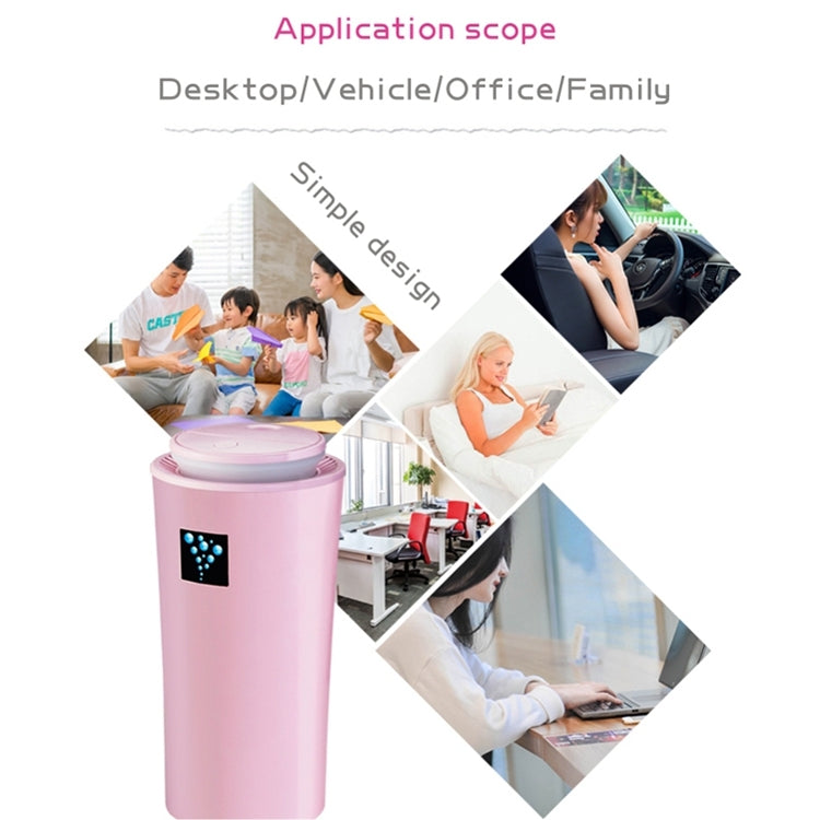 Small-3 2W Humidifier Moisture Meter Moisturizing Instrument with LED Night Light, Water Tank Capacity: 260ml(Pink) - Air Purifiers & Accessories by PMC TechLife | Online Shopping South Africa | PMC TechLife | Buy Now Pay Later Mobicred