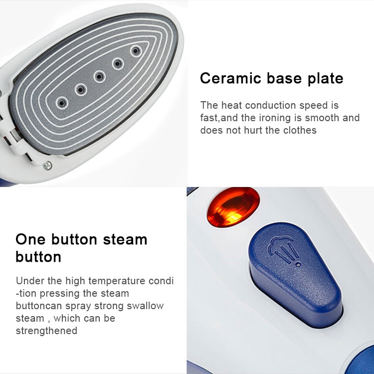 Multifunction Household Handheld Steamer Travel Portable Hand - Held Steam Hanging Hot Machine Ceramic Bottom with Flannelette Brush & Hair Brush & Measuring Cup,US Plug(Purple) - free shipping - PMC TechLife - Order now!