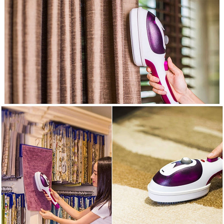 Multifunction Household Handheld Steamer Travel Portable Hand - Held Steam Hanging Hot Machine Ceramic Bottom with Flannelette Brush & Hair Brush & Measuring Cup,US Plug(Purple) - free shipping - PMC TechLife - Order now!