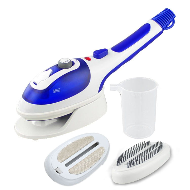 Multifunction Household Handheld Steamer Travel Portable Hand - Held Steam Hanging Hot Machine Ceramic Bottom with Flannelette Brush & Hair Brush & Measuring Cup,EU Plug(Blue) - free shipping - PMC TechLife - Order now!