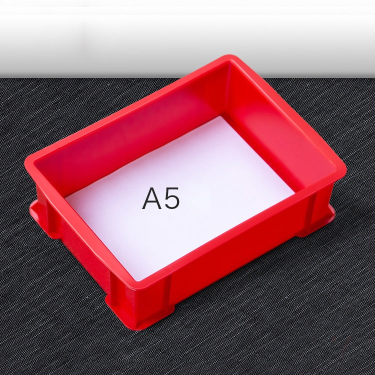 Thick Multi-function Material Box Brand New Flat Plastic Parts Box Tool Box, Size: 25.3cm x 18cm x 7.4cm(Red) - Storage Bags & Boxes by PMC TechLife | Online Shopping South Africa | PMC TechLife | Buy Now Pay Later Mobicred
