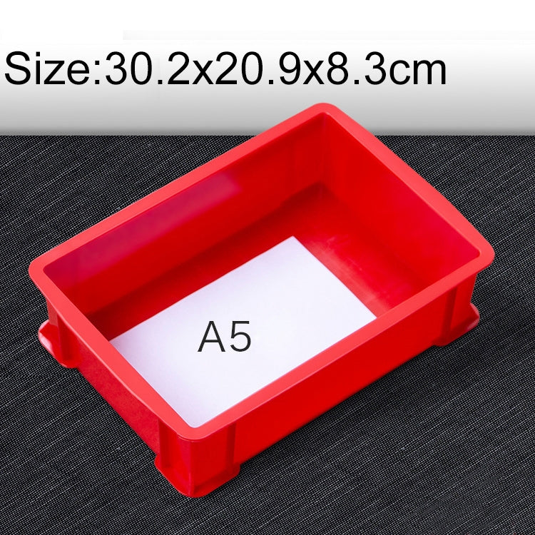 Thick Multi-function Material Box Brand New Flat Plastic Parts Box Tool Box, Size: 30.2cm x 20.9cm x 8.3cm(Red) - Storage Bags & Boxes by PMC TechLife | Online Shopping South Africa | PMC TechLife | Buy Now Pay Later Mobicred