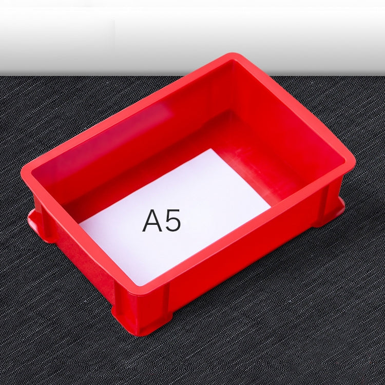 Thick Multi-function Material Box Brand New Flat Plastic Parts Box Tool Box, Size: 30.2cm x 20.9cm x 8.3cm(Red) - Storage Bags & Boxes by PMC TechLife | Online Shopping South Africa | PMC TechLife | Buy Now Pay Later Mobicred