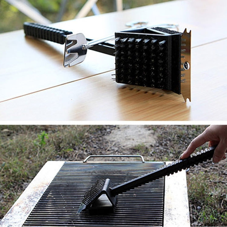 3 in 1 Copper Wire BBQ Grill Brush Long Handle Barbecue Grill Oven Cleaning Brush Cleaner - Cookwares & Tablewares by PMC TechLife | Online Shopping South Africa | PMC TechLife | Buy Now Pay Later Mobicred