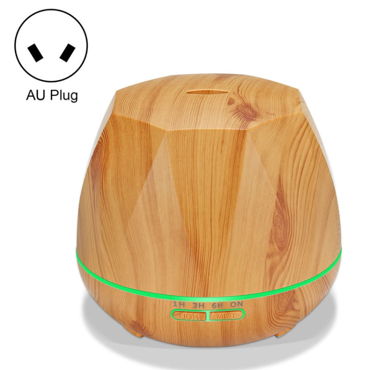 Diamond Wood Grain Remote Control Ultrasonic Humidifier Aromatherapy Machine Automatic Alcohol Sprayer with LED Lights, Capacity: 400mL, AU Plug (Light Wood Color) - free shipping - PMC TechLife - Order now!