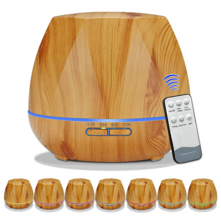 Diamond Wood Grain Remote Control Ultrasonic Humidifier Aromatherapy Machine Automatic Alcohol Sprayer with LED Lights, Capacity: 400mL, AU Plug (Light Wood Color) - free shipping - PMC TechLife - Order now!