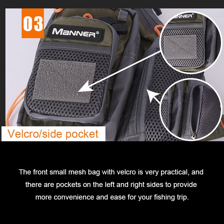 MANNER Outdoor Multifunctional Fishing Life Vest Swimming Life Jacket (Army Green) - Others by PMc TechLife | Online Shopping South Africa | PMc TechLife | Buy Now Pay Later Mobicred