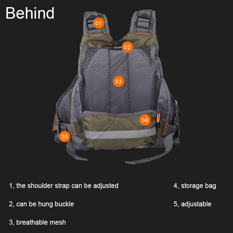 MANNER Outdoor Multifunctional Fishing Life Vest Swimming Life Jacket (Army Green) - Others by PMc TechLife | Online Shopping South Africa | PMc TechLife | Buy Now Pay Later Mobicred