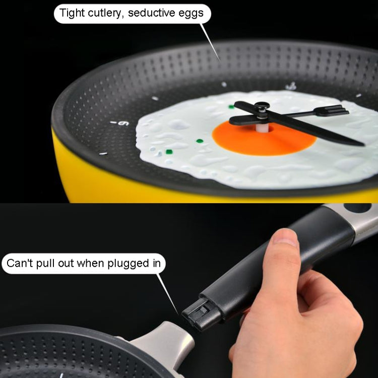 Fried Egg Pan Shape Creative Living Room Decorative Wall Clock (Green) - Wall Clock by PMc TechLife | Online Shopping South Africa | PMc TechLife | Buy Now Pay Later Mobicred