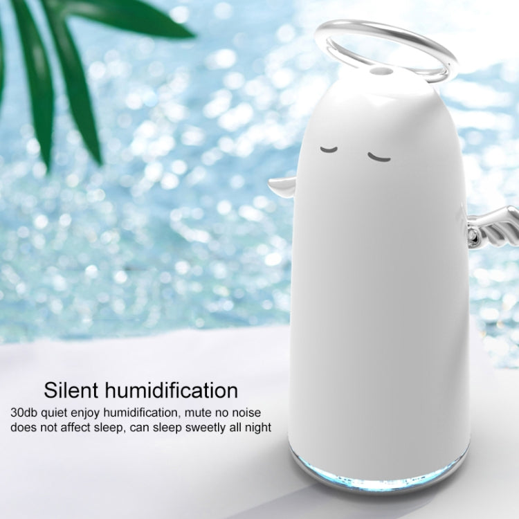 TSHM0 Mini Angel Atomizing Humidifier with Colorful Night Lights, Water Tank Capacity: 230mL (Silver) - free shipping - PMC TechLife - Order now!