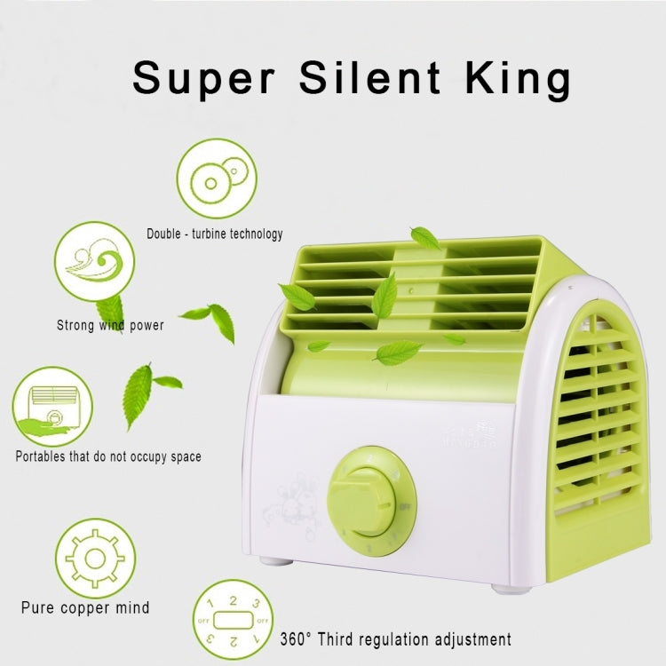 30W Turbine No Blade Mini Desktop Mute Fan for Dormitory / Bedroom / Living Room / Office, 3 Kinds Speed Modes, AC 220V(Green) - Electric Fans by PMC TechLife | Online Shopping South Africa | PMC TechLife | Buy Now Pay Later Mobicred