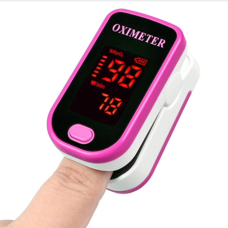 Finger Pulse Oximete LED HD Display Portable Oximeter Equipment Blood Oxygen Monitor Pulse Oximeter(Magenta) - Finger Pulse Oximeter by PMC TechLife | Online Shopping South Africa | PMC TechLife | Buy Now Pay Later Mobicred