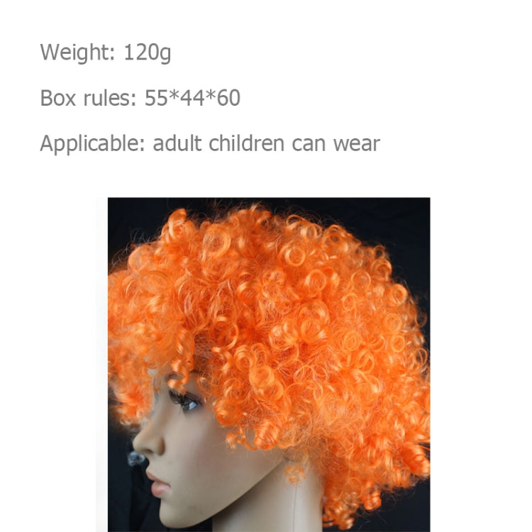 Colorful Wild-Curl Up Crown Party Cosplay Headwear Wavy Short Polyester Yarn Made Wigs For Adult And Child(Orange) - free shipping - PMC TechLife - Order now!
