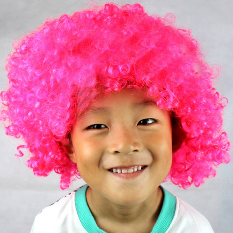 Colorful Wild-Curl Up Crown Party Cosplay Headwear Wavy Short Polyester Yarn Made Wigs For Adult And Child(Pink) - free shipping - PMC TechLife - Order now!