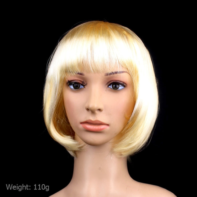 Party Cosplay Headwear Straight Short PET Wigs For Female(Gold) - free shipping - PMC TechLife - Order now!