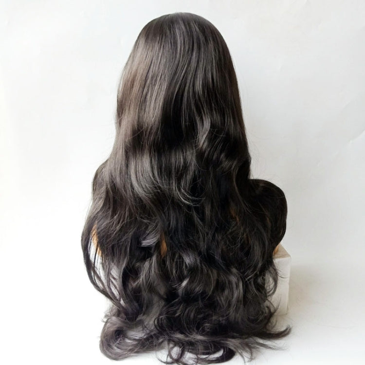 Centre-parted Big Curve Long Curls Wig Chemical Fiber Hair Full Headgear for Women (Black) - free shipping - PMC TechLife - Order now!