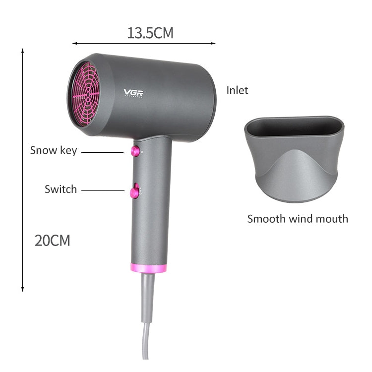VGR V-400 Household Negative Ion Hair Dryers with 2 Gear Adjustment, Plug Type: EU Plug - free shipping - PMC TechLife - Order now!