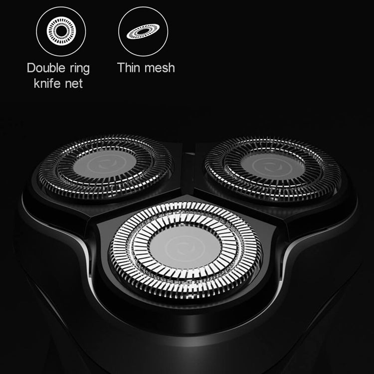 Original Xiaomi ENCHEN Water Proof Triple Rotary Double Ring Blade Shaving Head Electric Rechargeable Shaver For Men(Black) - Electric Shavers by Xiaomi | Online Shopping South Africa | PMC TechLife | Buy Now Pay Later Mobicred