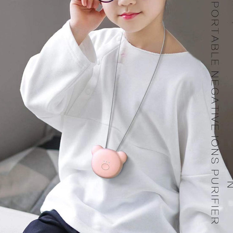 Mini Bear Style Neck Formaldehyde Negative Ion PM2.5 Removal Air Purifier for Kids (Blue) - free shipping - PMC TechLife - Order now!