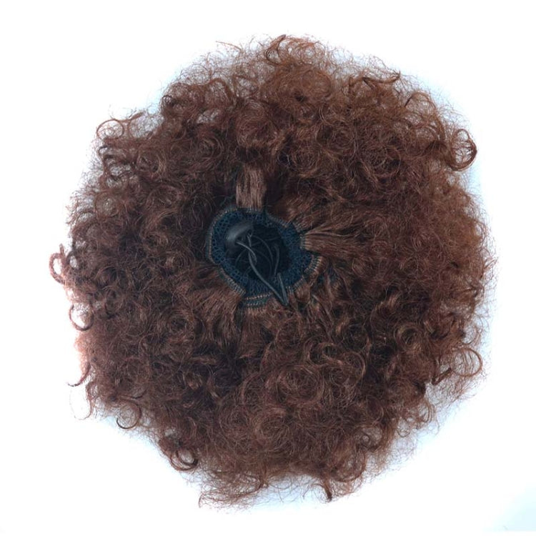 European and American Black People Explosion Head Fluffy Curl Hair Net Wig(Dark Brown) - free shipping - PMC TechLife - Order now!