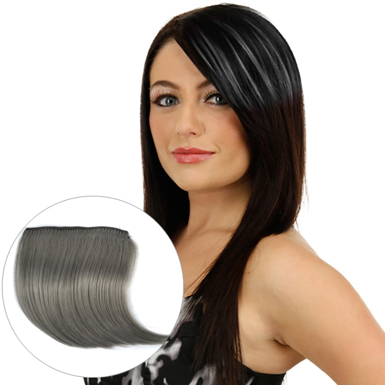 Color Gradient Invisible Seamless Hair Extension Wig Piece Straight Hair Piece Color Bangs Hair Piece(Granny Gray) - free shipping - PMC TechLife - Order now!
