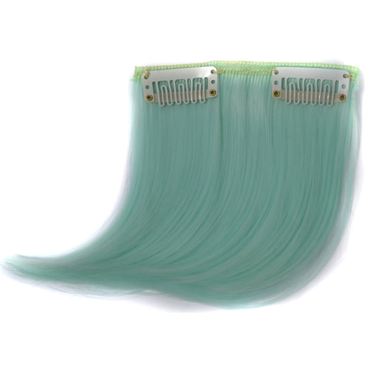Color Gradient Invisible Seamless Hair Extension Wig Piece Straight Hair Piece Color Bangs Hair Piece(Fluorescent Green Light) - free shipping - PMC TechLife - Order now!