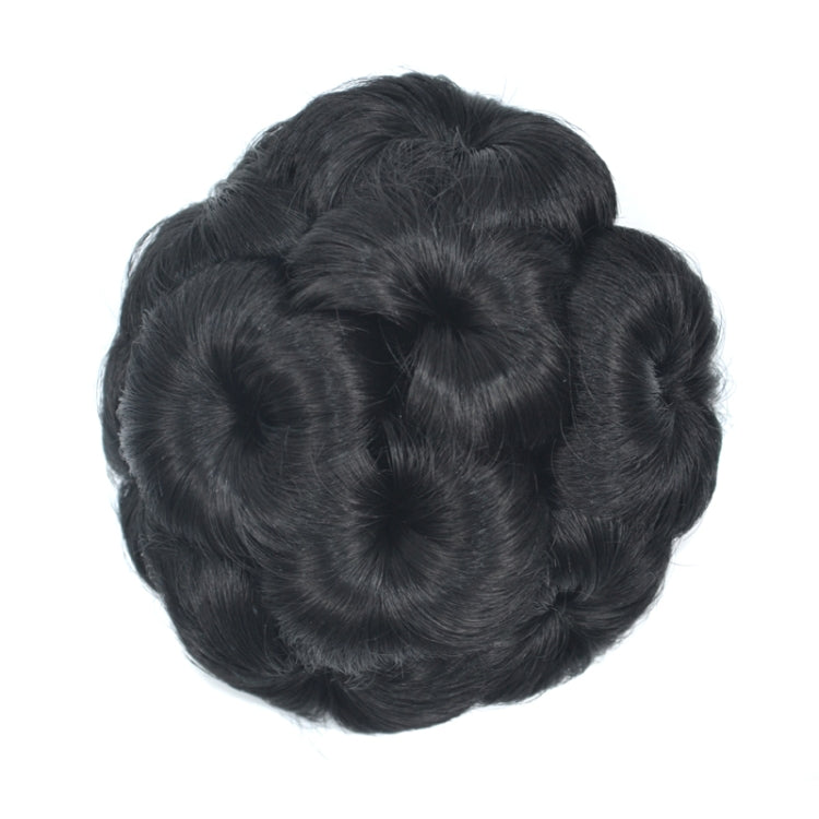 Wig Ball Head Flower Hairpin Hair Bag Wig Headband for Bride(Black) - free shipping - PMC TechLife - Order now!