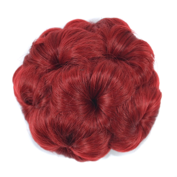 Wig Ball Head Flower Hairpin Hair Bag Wig Headband for Bride(Red) - free shipping - PMC TechLife - Order now!