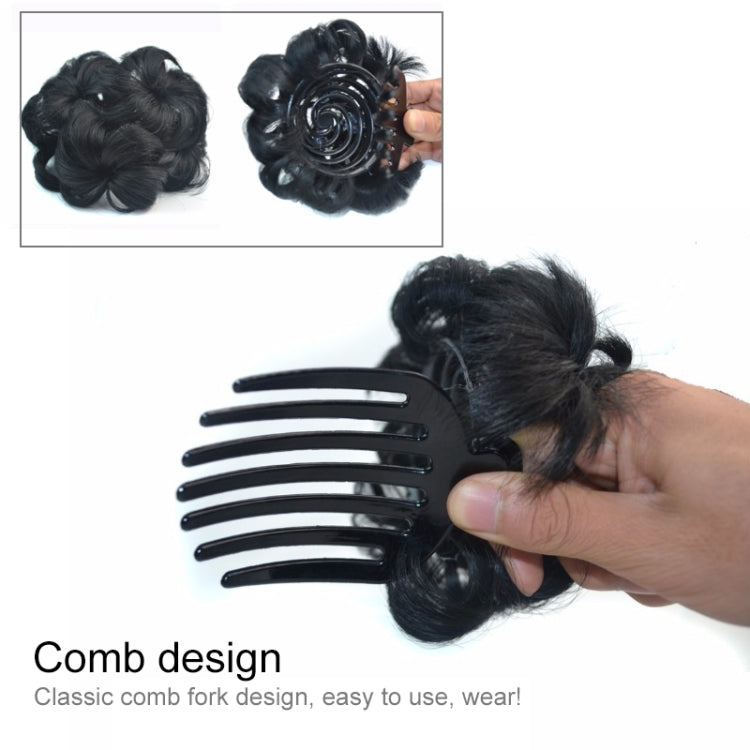 Wig Ball Head Flower Hairpin Hair Bag Wig Headband for Bride(Dark Brown) - free shipping - PMC TechLife - Order now!