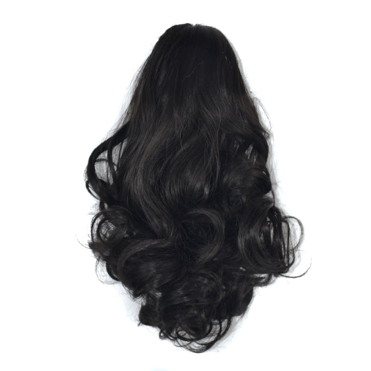 Natural Short Curly Hair Clip-on Pear Blossom Roll Horsetail Wig(Natural Black) - free shipping - PMC TechLife - Order now!