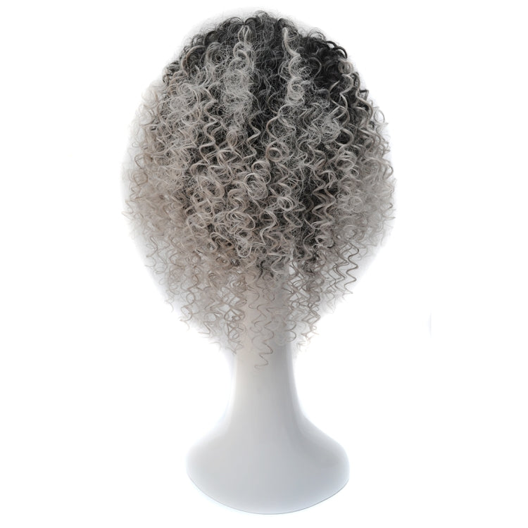 T191006 European and American Wig Headgear with Short and Small Curly Hair for Women (Grey) - free shipping - PMC TechLife - Order now!