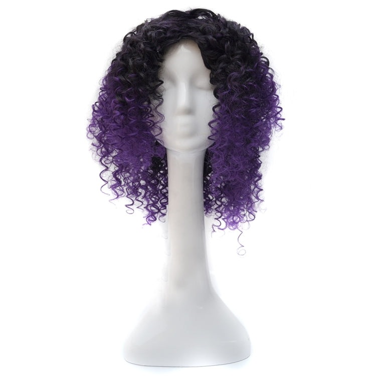 T191006 European and American Wig Headgear with Short and Small Curly Hair for Women (Purple) - free shipping - PMC TechLife - Order now!