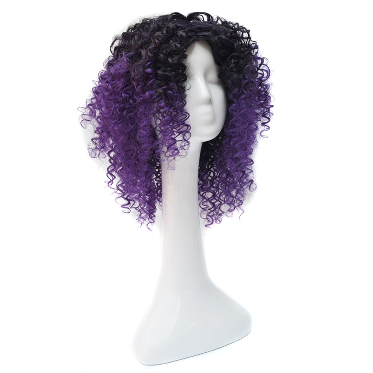 T191006 European and American Wig Headgear with Short and Small Curly Hair for Women (Purple) - free shipping - PMC TechLife - Order now!