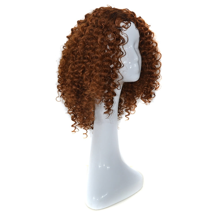 T191006 European and American Wig Headgear with Short and Small Curly Hair for Women (Light Brown) - free shipping - PMC TechLife - Order now!