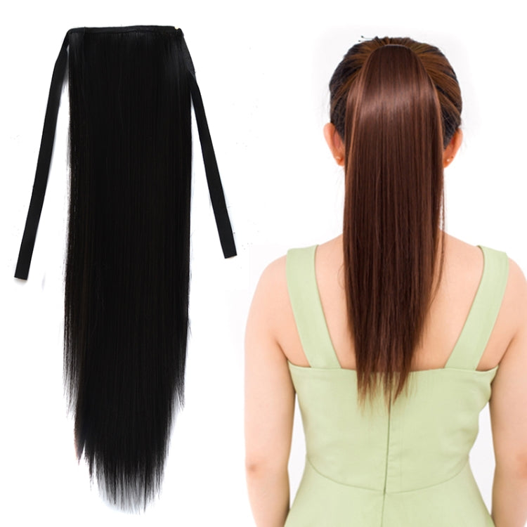 Natural Long Straight Hair Ponytail Bandage-style Wig Ponytail for Women���Length: 45cm (Black) - free shipping - PMC TechLife - Order now!