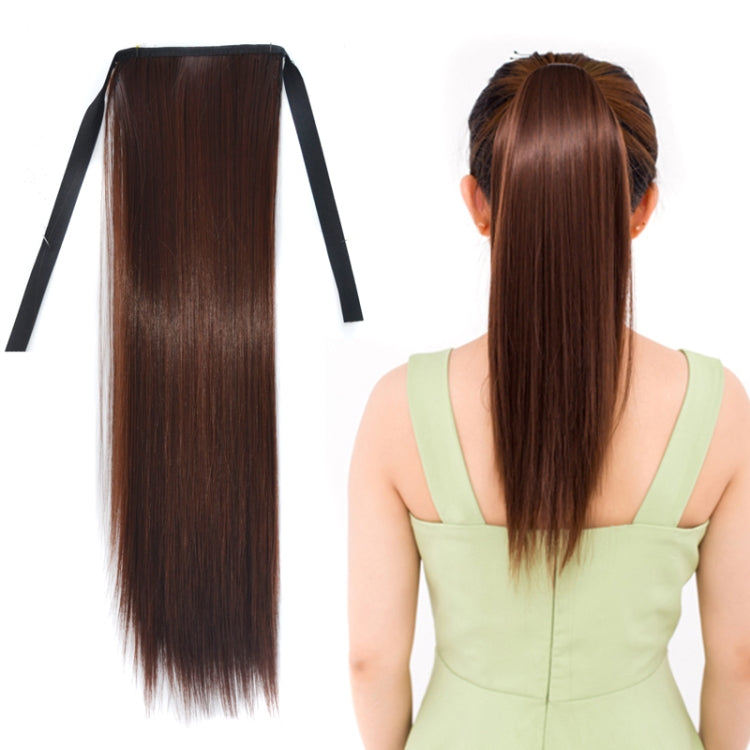 Natural Long Straight Hair Ponytail Bandage-style Wig Ponytail for Women���Length: 45cm (Marron) - free shipping - PMC TechLife - Order now!