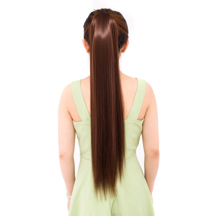 Natural Long Straight Hair Ponytail Bandage-style Wig Ponytail for Women���Length: 75cm(Black Brown) - free shipping - PMC TechLife - Order now!
