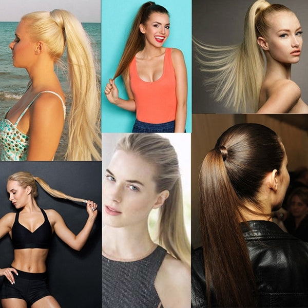 30# Invisible Seamless Bandage-style  Wig Long Straight Hair Wig Ponytail - free shipping - PMC TechLife - Order now!