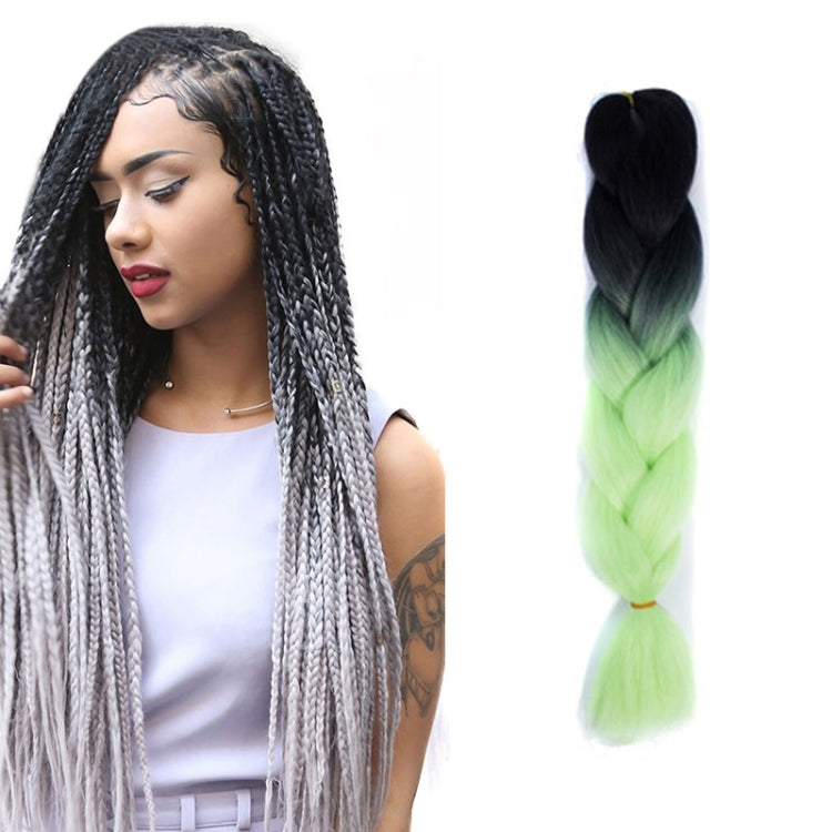Fashion Color Gradient Individual Braid Wigs Chemical Fiber Big Braids, Length: 60cm(52 Black+Light Yellow) - free shipping - PMC TechLife - Order now!