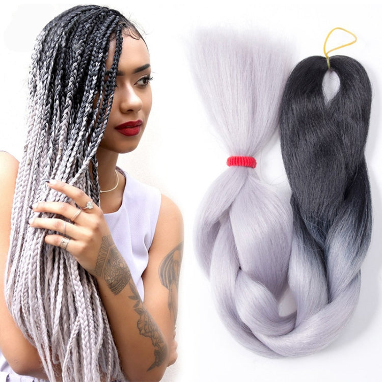 Fashion Color Gradient Individual Braid Wigs Chemical Fiber Big Braids, Length: 60cm(05 Black+Dark Brown) - free shipping - PMC TechLife - Order now!