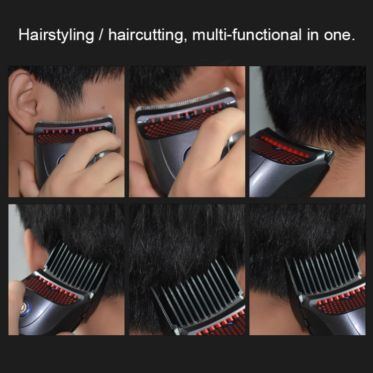 HJ-2018 Men Electric Shaver Fader Self-help Hair Clipper, with Cloth + Sponge + Pure Steel Tooth Scissors +Plain Steel Scissors + Spare Cutter Head, Standard Version, CN Plug - free shipping - PMC TechLife - Order now!