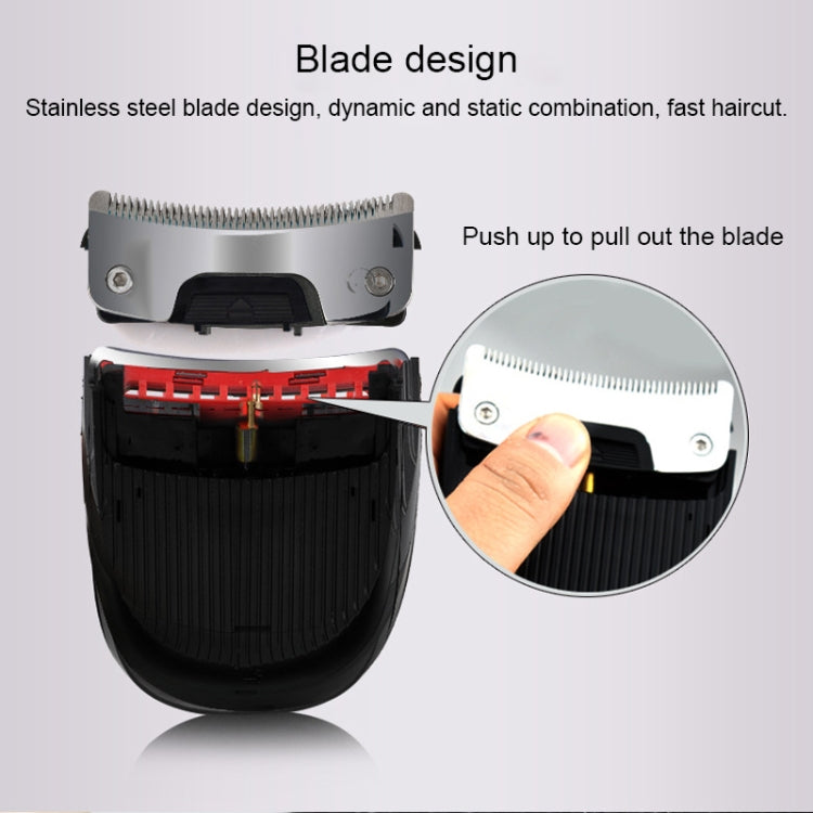 HJ-2018 Men Electric Shaver Fader Self-help Hair Clipper with Cloth + Sponge + Pure Steel Tooth Scissors +Plain Steel Scissors, Standard Version, CN Plug - free shipping - PMC TechLife - Order now!