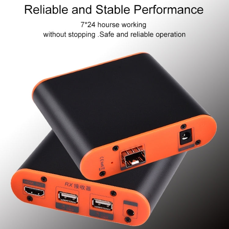 OPT882-KVM HDMI Extender (Receiver & Sender) Fiber Optic Extender with USB Port and KVM Function, Transmission Distance: 20KM (AU Plug) - Amplifier by PMC TechLife | Online Shopping South Africa | PMC TechLife | Buy Now Pay Later Mobicred