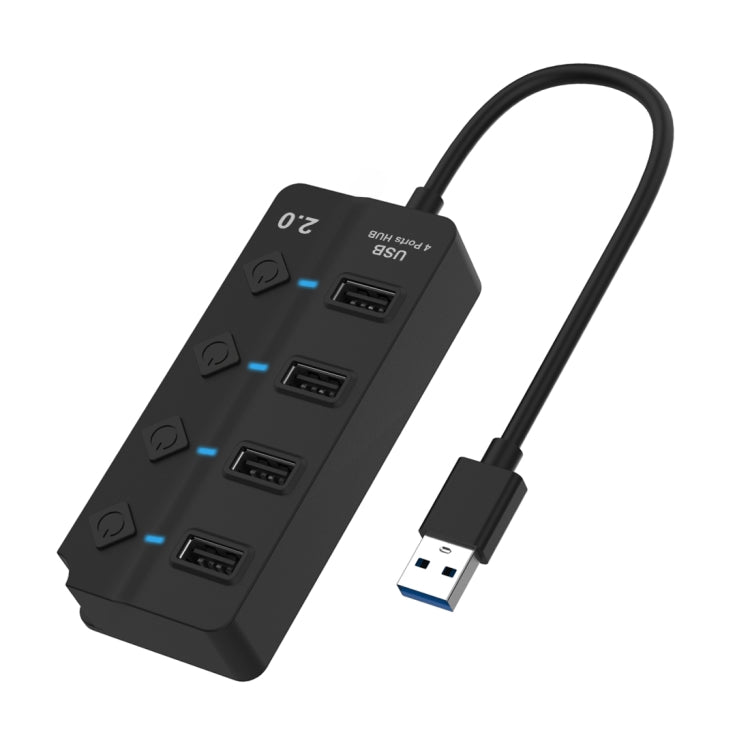 Onten 5301 USB 3.0 Male to 4 USB 2.0 Female Splitter Extender with Independent Switch - USB 2.0 HUB by Onten | Online Shopping South Africa | PMC TechLife | Buy Now Pay Later Mobicred