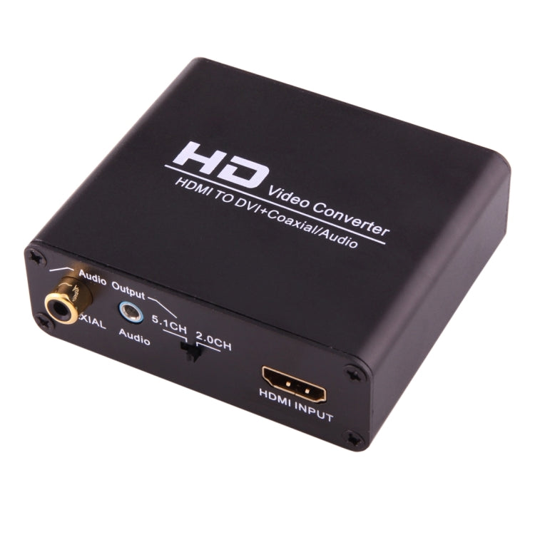 NEWKENG X5 HDMI to DVI with Audio 3.5mm Coaxial Output Video Converter, EU Plug - Converter by PMC Jewellery | Online Shopping South Africa | PMC Jewellery | Buy Now Pay Later Mobicred