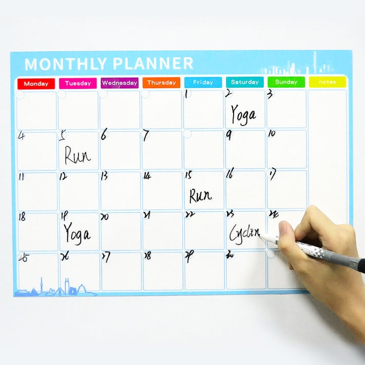 Magnetic Monthly Planner Refrigerator Magnet PET Magnetic Soft Whiteboard, Size: 29.7cm x 42cm (Blue) - Message Boards by PMC TechLife | Online Shopping South Africa | PMC TechLife