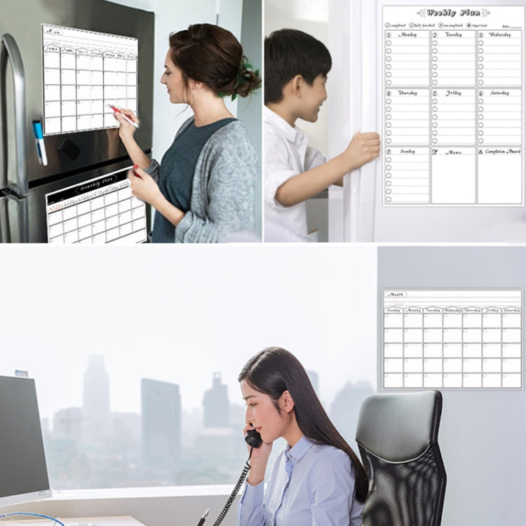 Magnetic Monthly Planner Refrigerator Magnet PET Magnetic Soft Whiteboard, Size: 29.7cm x 42cm (Blue) - Message Boards by PMC TechLife | Online Shopping South Africa | PMC TechLife